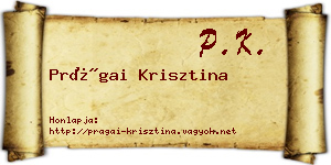 Prágai Krisztina névjegykártya